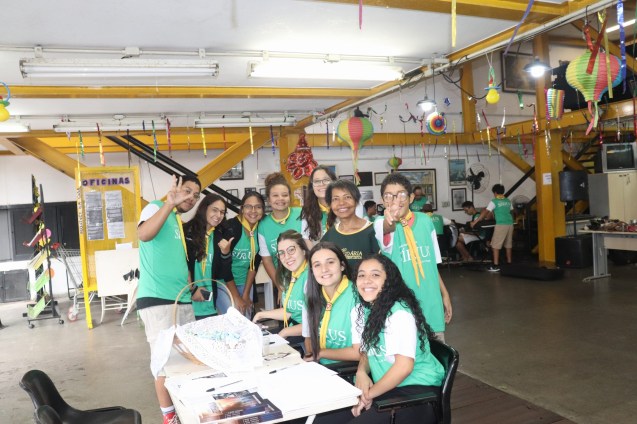 Desbravadores participaram da recepção do evento (Foto: Lourinaldo José da Silva)